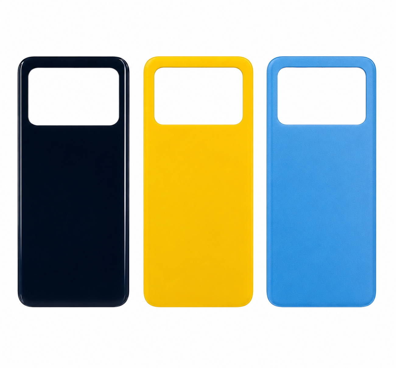 Compatible Replacement POCO M4 Pro 4G Back Panel – Black, Blue & Yellow